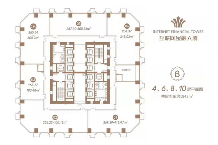 B栋-建面约165.77-413.97㎡-4、6、8、10层