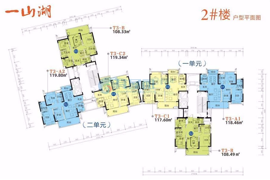 三亚一山湖2号楼层平面图