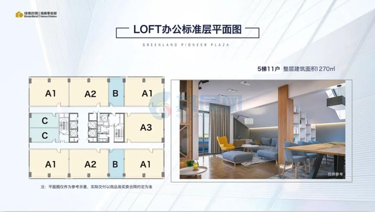 LOFT办公标准层平面图