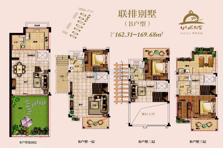 联排别墅-B户型约162.31平米（建筑面积）